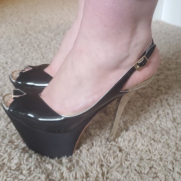 Baldan heels platform 37 patent black silver - Picture 2 of 8